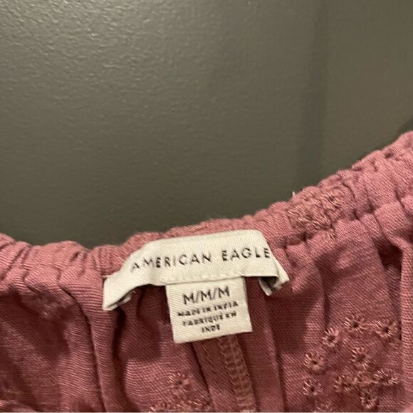 NWOT American Eagle Pink Ruffle Tank Top - Picture 2 of 5